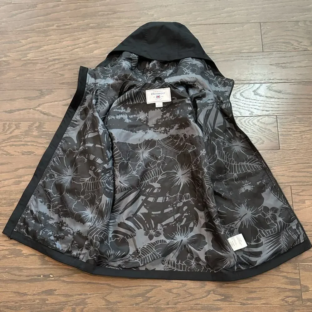 Obermeyer Boys The Heritage Collection Black Wind Breaker Jacket Size Large